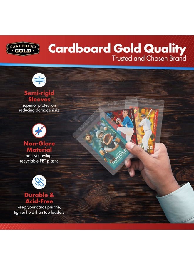 Cardboard Gold Card Saver 1 - 50 Count - Semi Rigid Card Holder, Trading Card Protectors - PSA-Approved Cardsaver for Baseball, Trading, Sports Cards - Card Sleeves, Binder, & Storage Box Compatible - Image 3
